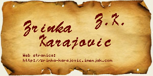 Zrinka Karajović vizit kartica